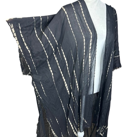 Soft Surroundings Caftan Duster OS Boho Flowy Open Front Long Topper - Picture 7 of 7